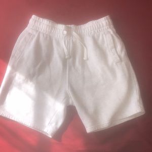 White sweatshorts